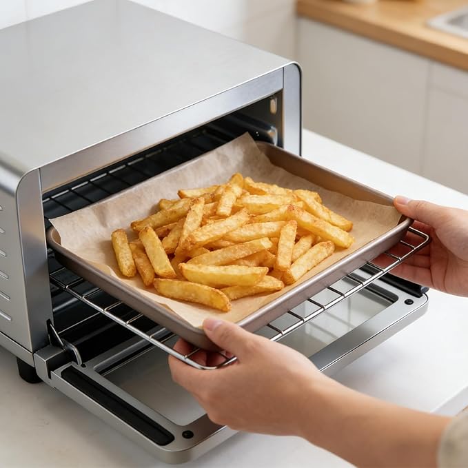 Air Fryer Accessories Set for Ninja SP151 Flip Toaster Oven, Includes Crumb Tray, Baking Pan, Air Fryer Basket, 4 Oven Liners and 100 Pcs Parchment Paper for Ninja SP151