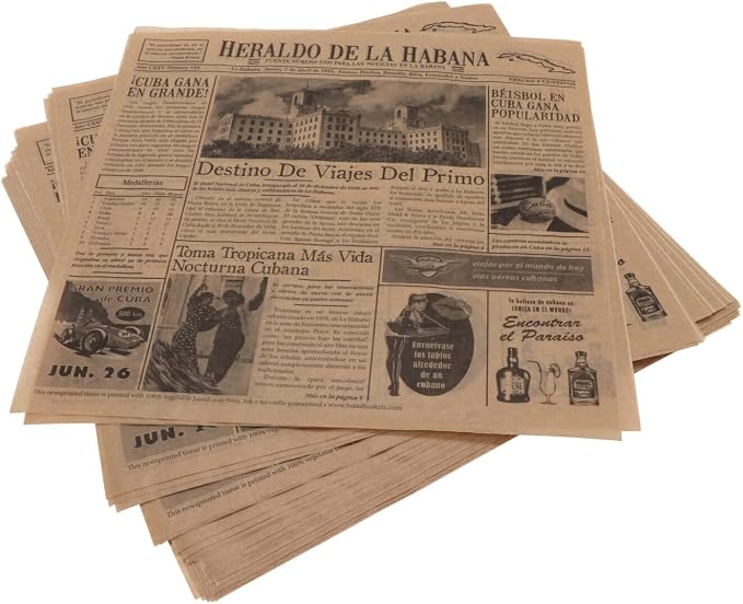 G.E.T. 4-TE1050 12" x 12" Brown Food-Safe Cuban Newsprint Liner (Pack of 1000)