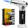 TBTEEK Butane Torch, Kitchen Torch Cooking Torch with Safety Lock & Adjustable Flame for Cooking, BBQ, Baking, Brulee, Creme, DIY Soldering(Butane Not Included)