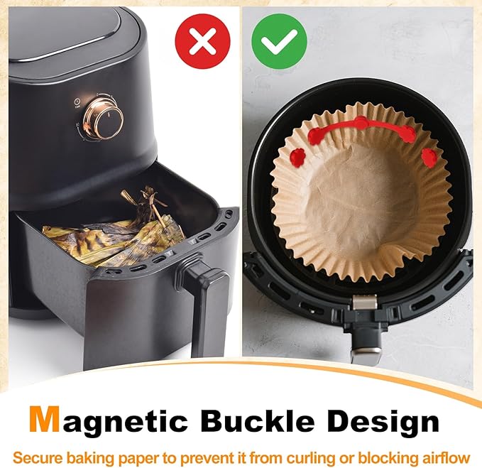 uxcell 4 Set Air Fryer Magnets, Silicone Buckle for Parchment Paper Liners Flower Shape Magnetic Buckle for Lock Paper Prevent Paper Burning, Red/Gray