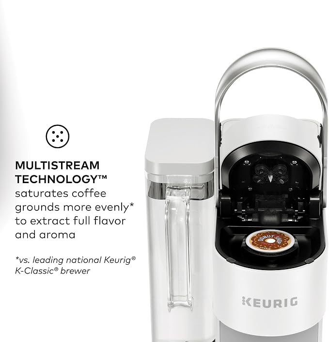 Keurig K-Supreme SMART Single Serve Coffee Maker With WiFi Compatibility, 4 Brew Sizes, And 66oz Removable Reservoir, Compatible with Alexa, White