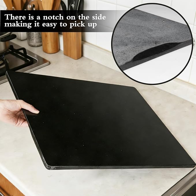 Large Marble Cutting Board for Kitchen 16x20 Inch- Stone Granite Cutting Board | Multi-Functional Marble Pastry Board for Cheese,Charcuterie - Wedding Gift, House Warming (Black16x20)