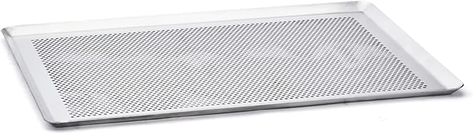 de Buyer Perforated Aluminum Baking Sheet - 15.75” x 11.8” - Perfect for Pastries, Cakes & Tarts - Easy to Clean