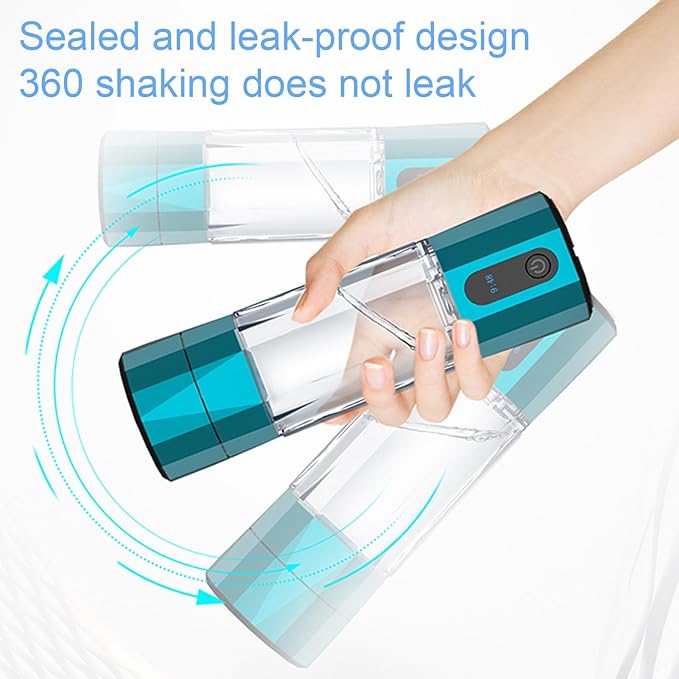 208ml Hydrogen Water Bottle Generator 6000-8000 PPB Portable Hydrogen Water Ionizer Machine with PEM Technology, Hydrogen Rich Water Glass Health Cup Blue
