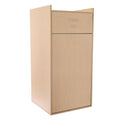 30 Gallon Commercial Trash Can, Wooden Trash Can Cabinet with Tray Holder Garbage Can withTrash Bag for Restaurants, Cafes, Kitchens, and Offices, Durable Garbage Receptacle (Wood Color)