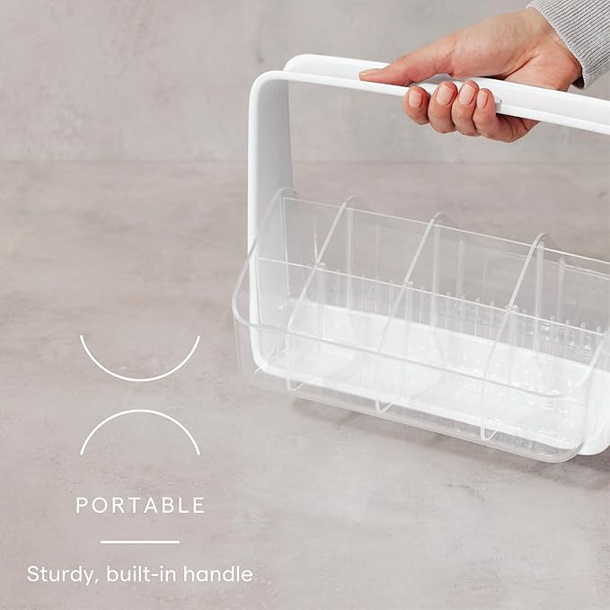 YouCopia SipStation Hydration Caddy, Hydration Packet Storage, Adjustable Electrolyte Powder Organizer, Speckled White