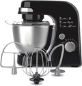 Hamilton Beach 4 Quart Electric Stand Mixer With 7 Speeds | Planetary Mixing For Full Bowl Coverage | Splash Guard | 300 Watts | Whisk, Flat Beater, Dough Hook | Black