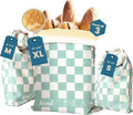 3-Pack Reusable Beeswax Bread Bags (XL, M, S) - Organic Cotton Beeswax Bread Storage Bag for Homemade Bread & Sourdough Freezer-Safe, Breathable & Freshness Support - Eco-Friendly Bread Bag