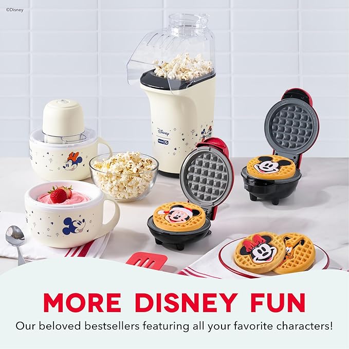 Disney | Dash Mickey Mouse & Minnie Mouse My Mug Ice Cream Maker 2-Pack Bundle — Electric Countertop Soft Serve Ice Cream Machine, 2 Half-Pint Mugs with Ingredient Chute & Recipe Guide