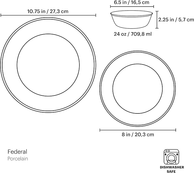 Lenox 844292 Federal Platinum 3-Piece Place Setting
