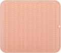 MicoYang Silicone Dish Drying Mat for Multiple Usage,Easy clean,Eco-friendly,Heat-resistant Silicone Mat for Kitchen Counter or Sink,Refrigerator or Drawer Liner Pink XL 18 inches x 16 inches