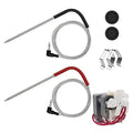 Replacement Parts Kit Temp Meat Probe and Auger Motor Replacement Parts, with 2 Pack Probe Grommets, Probe Clips
