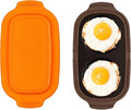 Microwave Egg Cooker, Microwave Egg Poacher | Cooker & Fryer for Breakfast Sandwiches | Maker for 2 Eggs | Dishwasher-Safe & BPA-free, Save Time,Portable for Home,Travel,Gifts (Orange)