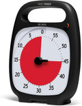 TIME TIMER Plus 60 Minute Desk Visual Timer - Countdown Timer with Portable Handle for Classroom, Office, Homeschooling, Study Tool with Silent Operation (Charcoal)