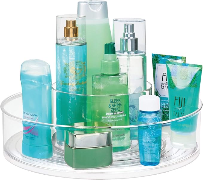 iDesign Linus BPA-Free Plastic Turntable Organizer, 12" x 12" x 3", Spinner