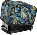 Blue Paisley Ethnic 2 Slice Toaster Cover Dust And Fingerprint Bread Maker Cover Bakeware Protector Washable Appliance Covers Kitchen Accessories For Home Kitchen Women Gift