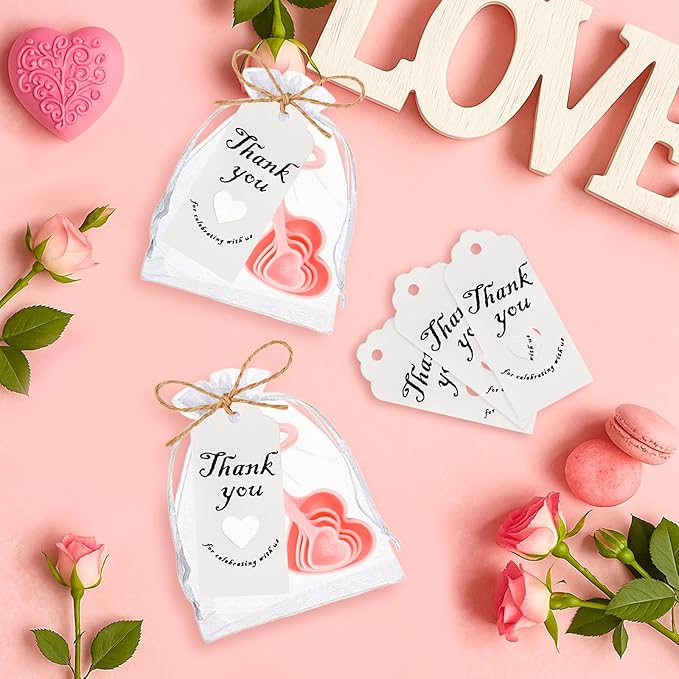 50PCS Heart Shaped Measuring Spoons Plastic Measuring Spoons Party Favors for Bridal Shower Wedding Anniversary Baby Shower Decoration Gifts Individual Souvenirs