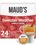 Maud's Hot Apple Cider Pods, 24 ct, Recyclable Single Serve Pods – Spiced Apple Cider Flavored Pod, Compatible with Keurig K Cups Maker