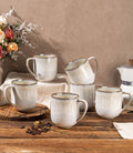 LERATIO 12OZ Ceramic Coffee Mugs Set of 6, Large Porcelain Coffee Cups With Large Handle For Latte,Cappuccino,Milk,Cocoa,|Dishwasher&Microwave Safe Mug Sets,Ideal for Man,Woman,Dad, Mom