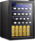 Antarctic Star 16 Bottle Wine Cooler Beverage Refrigerator Beer Soda Clear Glass Door Quiet Bar Fridge Adjust Temp Control Freestanding, 2.41 Cu. Ft