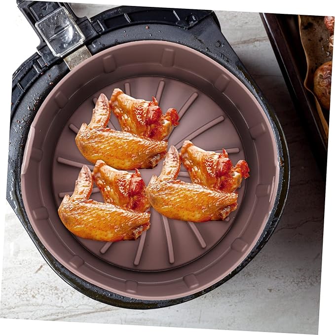 Silicone Air Fryer Liner Replacement for Basket Reusable Non-Stick Baking Tray for Air Fryers and Ovens Compatible