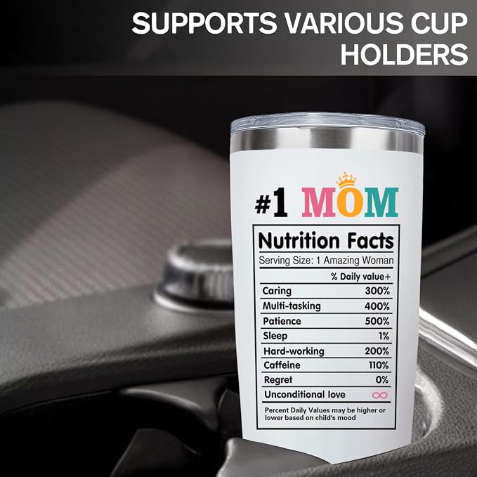 LHSCVUFASC Mothers Day Gifts for Mom, Best Mom Ever Tumbler Mug, Birthday Gifts for Mom From Daughter Son, Christmas Gift for Women Wife, Mama 20 oz Coffee Tumbler Cup