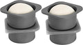 Stackable Silicone Artisan Pizza Dough Proofing Proving Boxes with Air-tight Lids-4pack-500ml Volume for 250g Dough Ball (Space Grey)