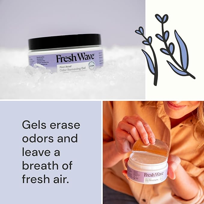 Fresh Wave Odor Removing Gel Bundle: Variety 9pk 7oz Gels - Lemon, Lavender, Original