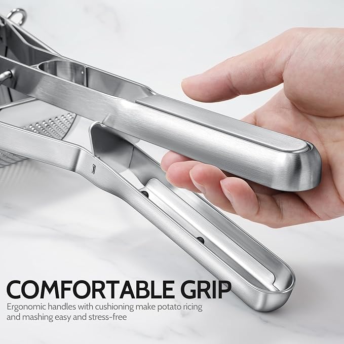Stainless Steel Potato Ricer for Commercial and Home Use and Potato Cutter for 1/2 Inch French Fries