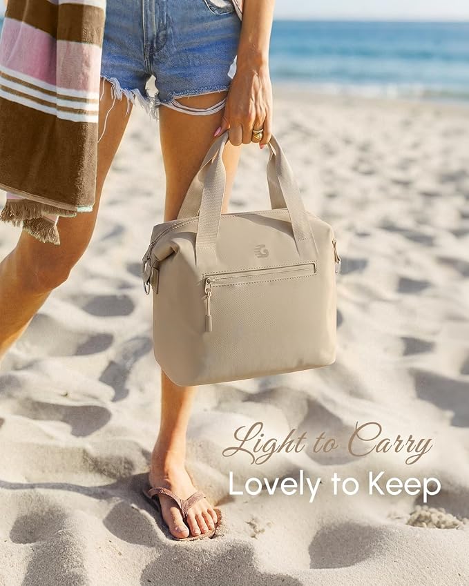 GLORIEROO Pastel Lunch Box Women | Insulated Soft Waterproof Leakproof Lunch Bag Cooler | Adjustable Strap | BPA-Free