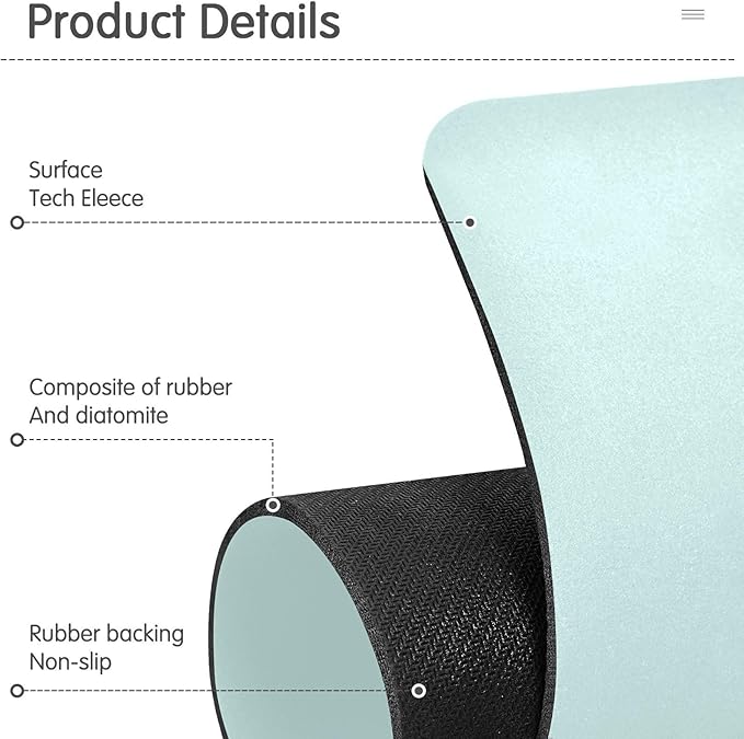 Kitchen Sink Splash Guard 2 PCS 14.7 Inch Sink Faucet Mat Splash Guard for Bathroom Countertop Water Absorbent Foldable Cuttable Soft Washable Blue