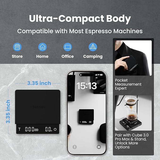 Latte Art Pitcher & Micro Espresso Scale