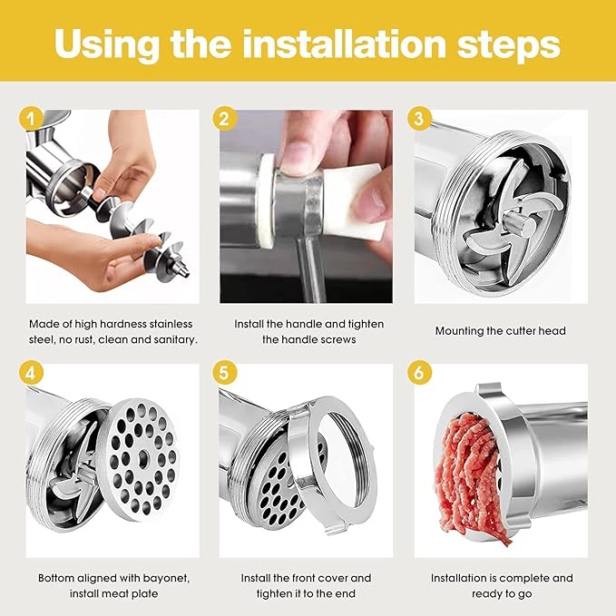Meat Grinder Manual Mincer - Manual Meat Grinder Sausage Maker Table Mount Pork Mincer Sausage Stuffer Funnel Make Homemade Burger Patties Hand Operated Kitchen Tool-d1
