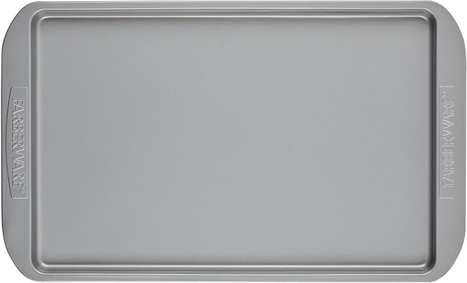 Farberware Nonstick Bakeware 11-Inch x 17-Inch Cookie Sheet Pan Set, 2-Piece, Gray