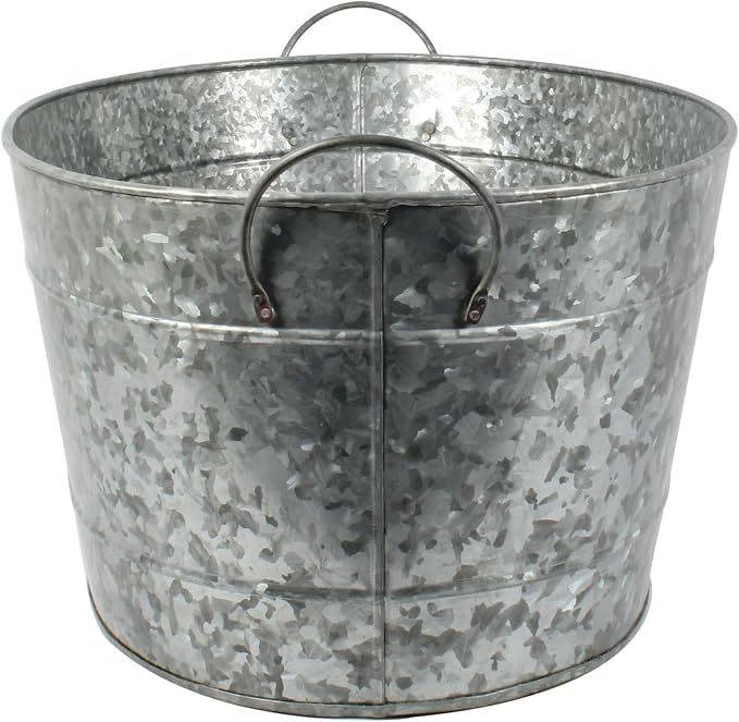Galvanised Barware Wine Cooler Size : 22.75x14.5x9.5"
