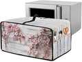 Air Fryer Toaster Oven Dust Cover Countertop Microwave Dust Cover Protector, Compatible with Convection Oven, S, 14.5 x 18.5 x 9 Inches, Peach Blossom White Wood Grain