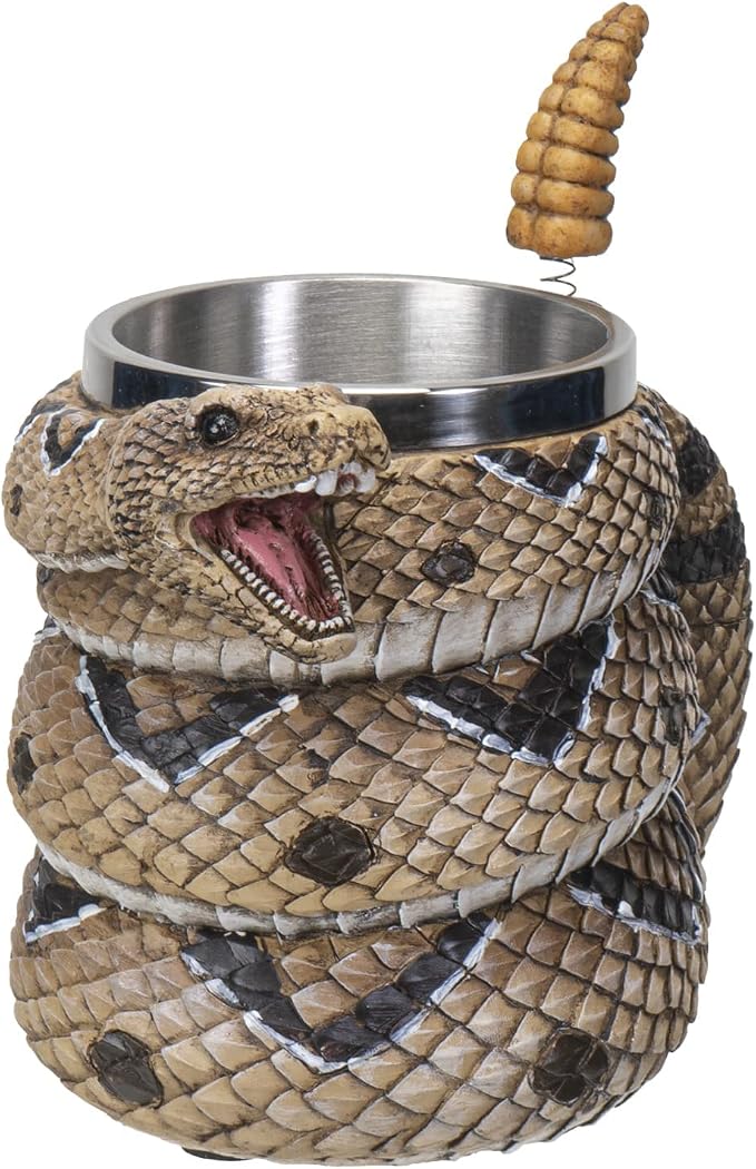 SUMMIT COLLECTION Rattlesnake Coffee Mug Cup 16 fl oz Diamondback Rattler Beer Tankard