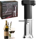 3-in-1 Electric Wine Opener with Aerator Pourer & Vacuum Sealer – Automatic Corkscrew, Drip-Free Pouring, Wine Preservation for Over 10 Days – Ideal Gift for Home, Restaurants, Parties