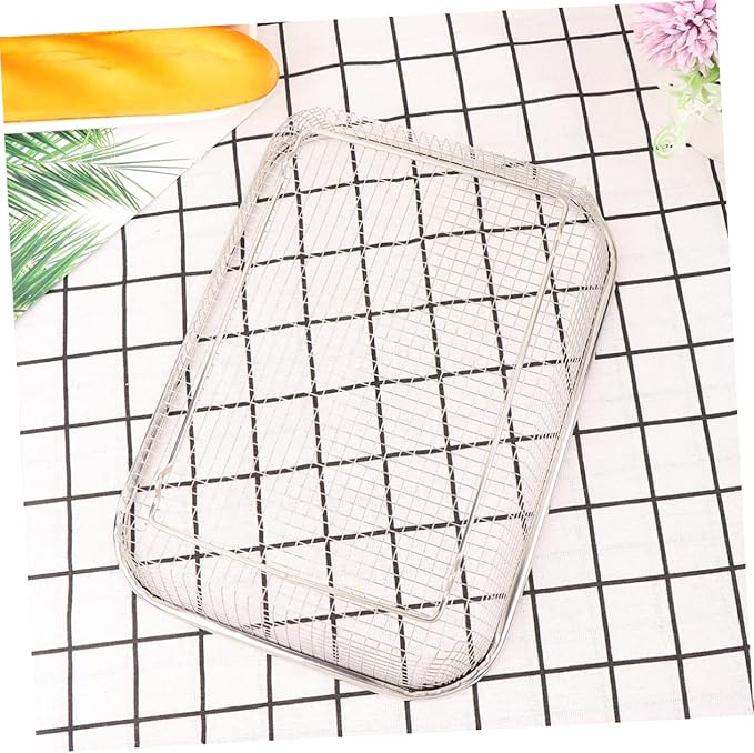 1pc Stainless Steel Drain Basket Multi-purpose Kitchen Storage Basket for Fruits and Vegetables Medium Design for Easy Washing and Draining