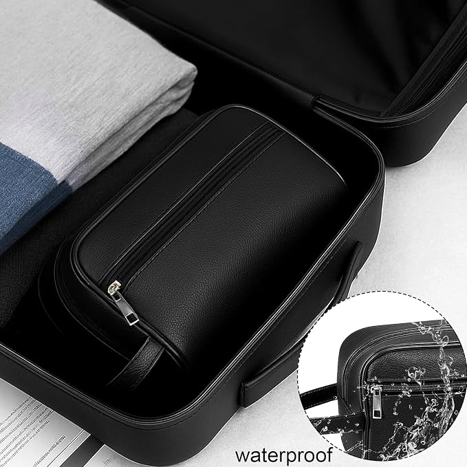 11 Pcs Groomsmen Proposal Gifts - Groomsmen Gift Boxes with Leather Bag，Tuxedo Flask, Funnel，Shot Glasse，Poker Card Bottle Openers, Sunglasses, Bracelet, Card, Pen & Gift Bags for Wedding Party（Black）
