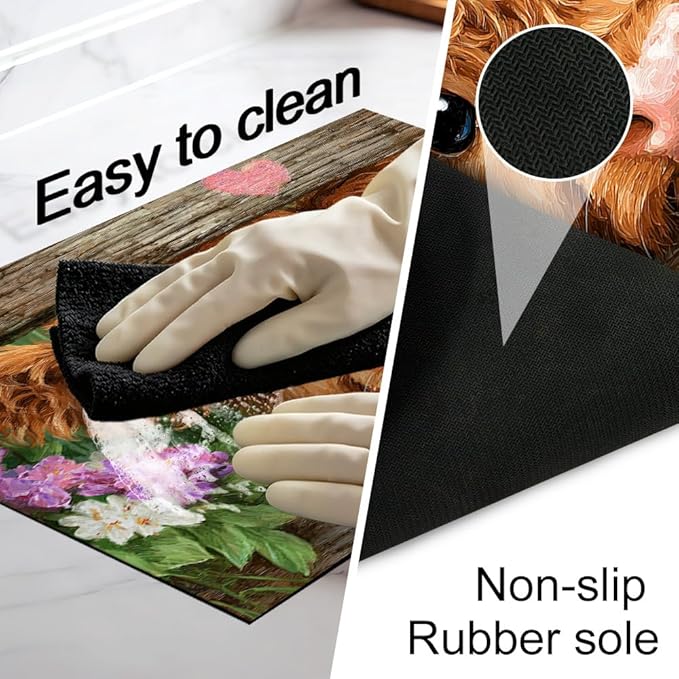 Stove Top Cover for Electric Stove 28.4 x 20.5 Inch Non Slip Stove Mat Oil Proof Floral Highland Cow Glass Cooktop Protector Kitchen Counter Mat