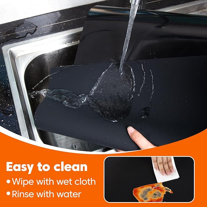Extra Large Silicone Mats for Kitchen Counter,24"x80"Heat Resistant Mat for Kitchen Island,Waterproof Multipurpose Countertop Protector,New Skin-Friendly Material Table Protector,Freely Cuttable,Black