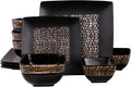 Elama’s Naina 16 Piece Double Bowl Stoneware Dinnerware Set