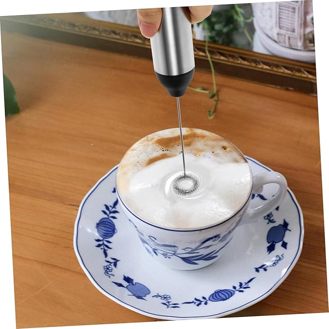 OUNONA 1PC Rechargeable Handheld Milk Frother Electric Foamer for Coffee Latte Cappuccino Portable and Easy to Use for Home and Travel and Material