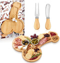 Patelai Penis Gifts Penis Shaped Cheese Board Set Funny Bachelorette Gifts Novelty Mini Bamboo Charcuterie Cutting Board with Cheese Knives Set Aperitif Platter for Kitchen, Parties, Housewarming