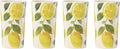 Oneida 24 Seven Melamine Collection, Dishwasher Safe Melamine Dinnerware and Drinkware, Lemon Pattern, Tumbler Set, 16 oz, 4-Piece