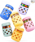 Gemice 6-Pack 16 oz Overnight Oats Containers with Lids and Silicone Sleeves, Glass Mason Jars with Airtight Lid, Dishwasher Safe, Wide Mouth Chia Seed Pudding Meal Prep Jar for Yogurt Berries Snack