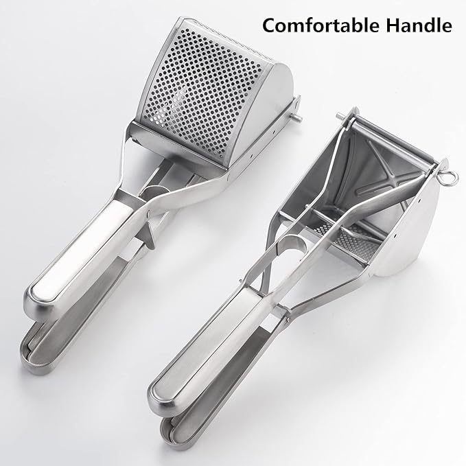 Potato Masher Choxila,[Good Grip] Potato Ricer Stainless Steel Professional Masher Kitchen Tool Fruit Press Baby Food Masher