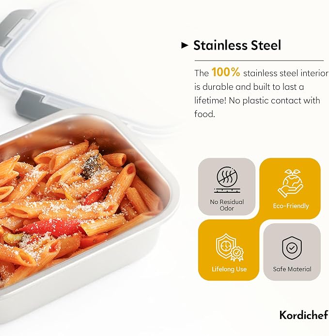 Cuiselect 8 PCS Stainless Steel Lunch Box, 4-Size (58/41/24/14Oz) Stackable Metal Bento Boxes BPA Free Dishwasher Safe, Food Storage Containers, Leakproof Reusable Meal Storage for Work,Travel (Pink)