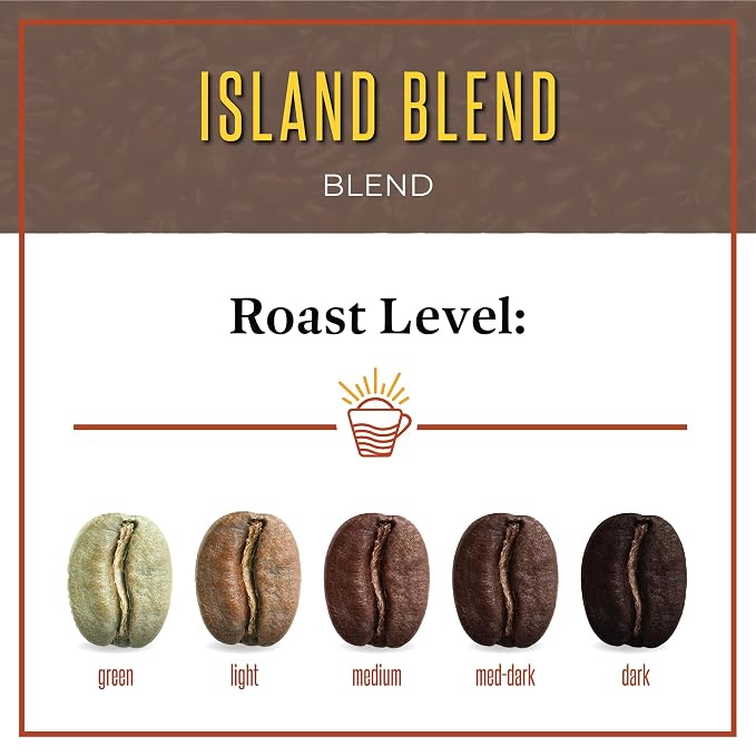 San Diego Coffee Island Blend, Medium Roast, Whole Bean Coffee, 16-Ounce Bag Café en grano tostado